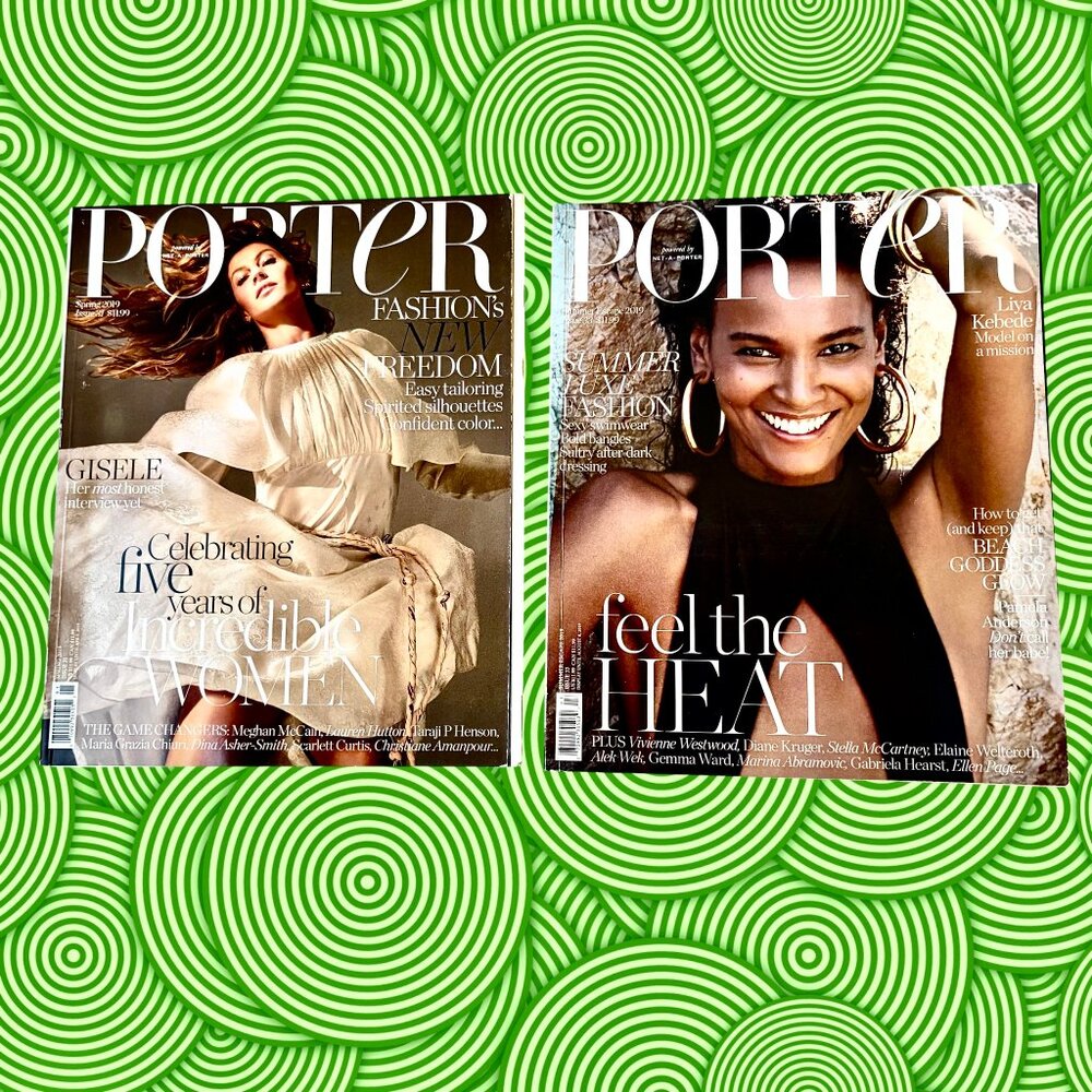 PORTER Magazine Fashion Net-A-Porter Summer + Spring 2019 lot of 2